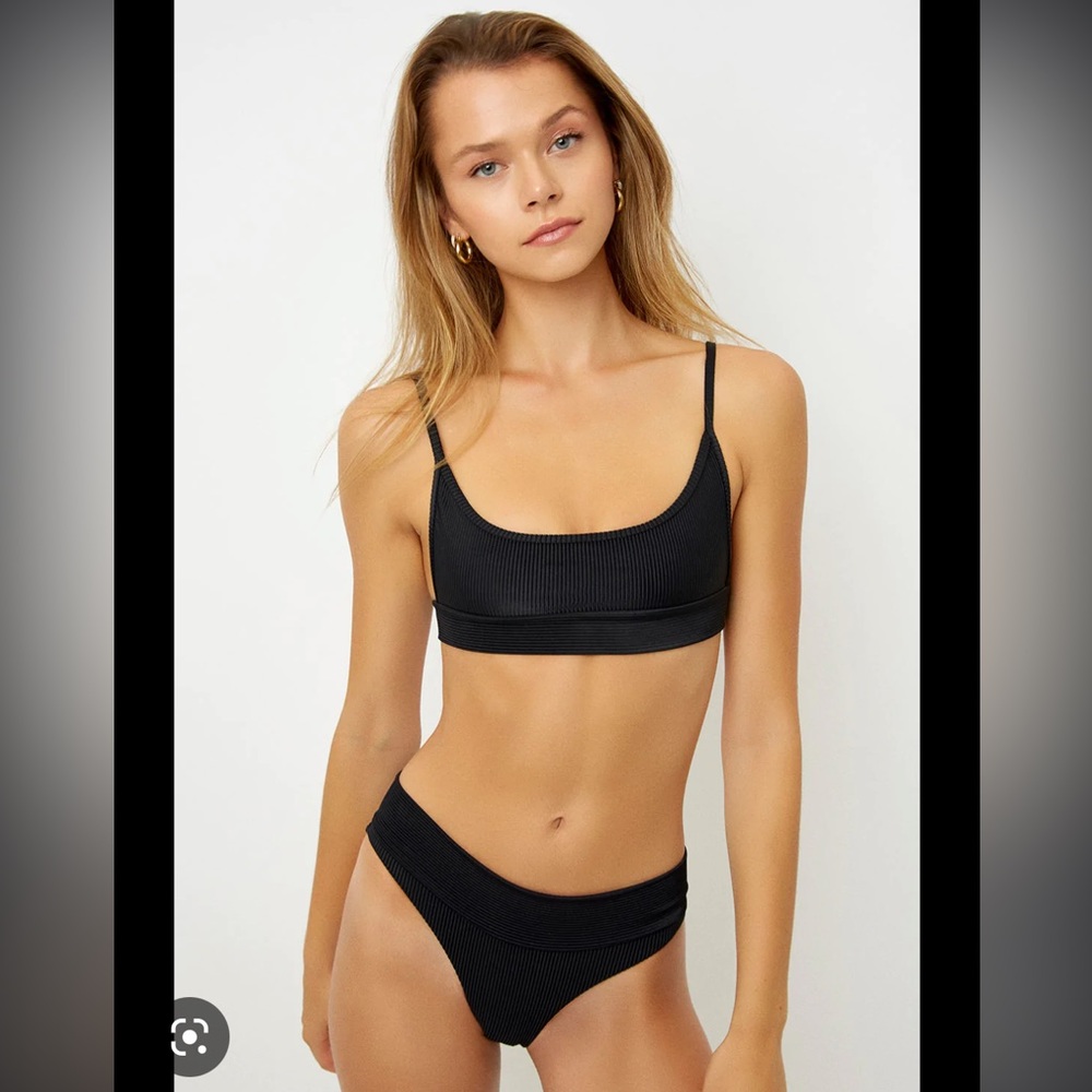 Black Frankie’s Bikini - Gavin Top and Stevie Bottom, Size Medium